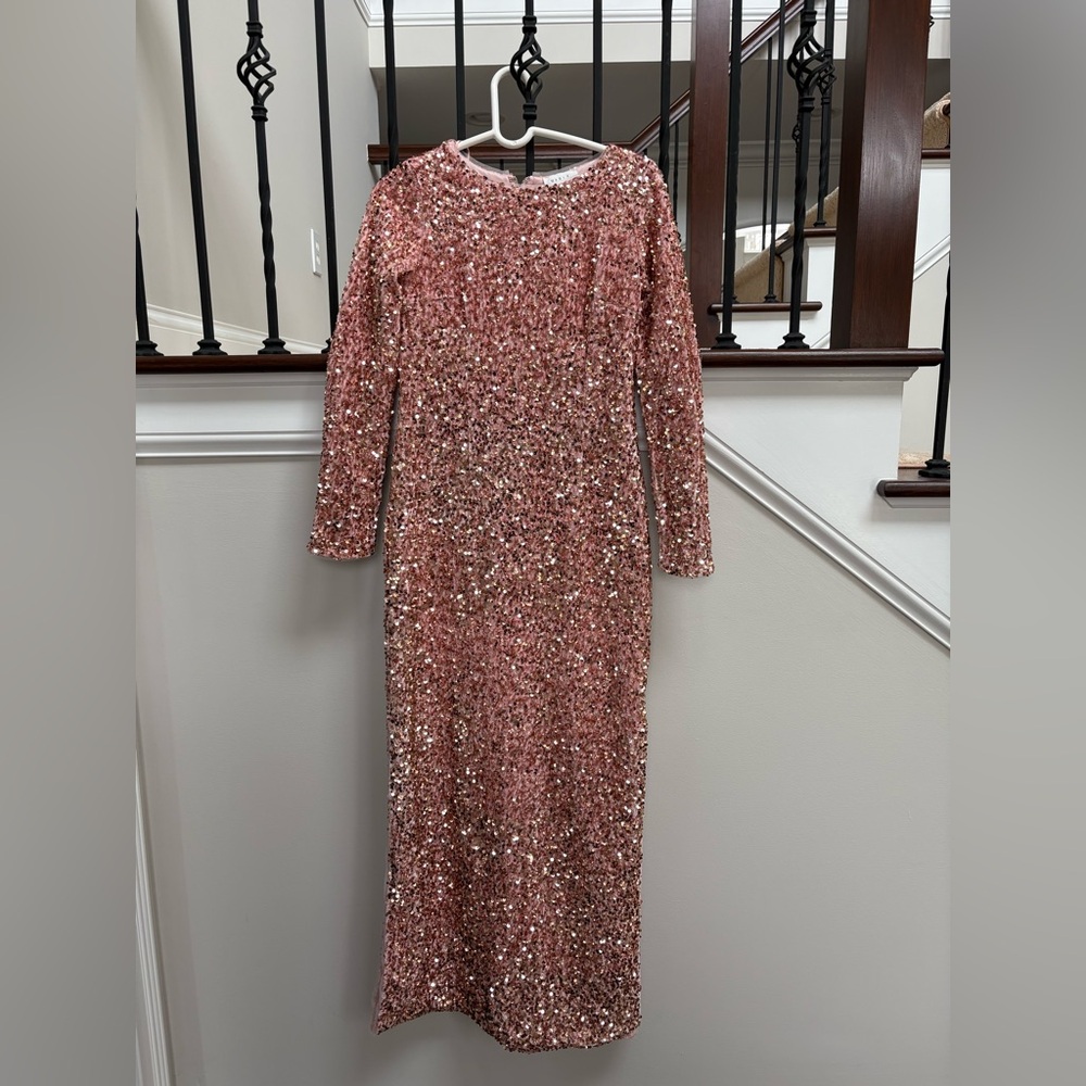 Elegant rose gold Sequin Dress